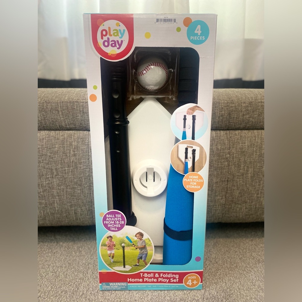 Kids Baseball Set with Adjustable Tee